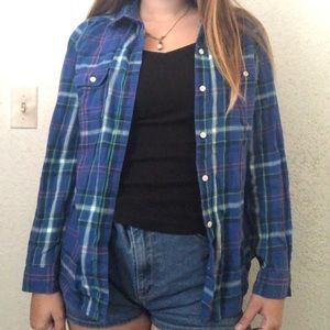 Blue flannel shirt
